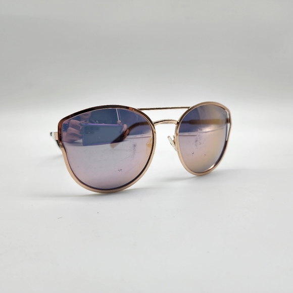Quay Multi Colour Mirror Len Gold Tone Oversized Sunglasses - Picture 3 of 16